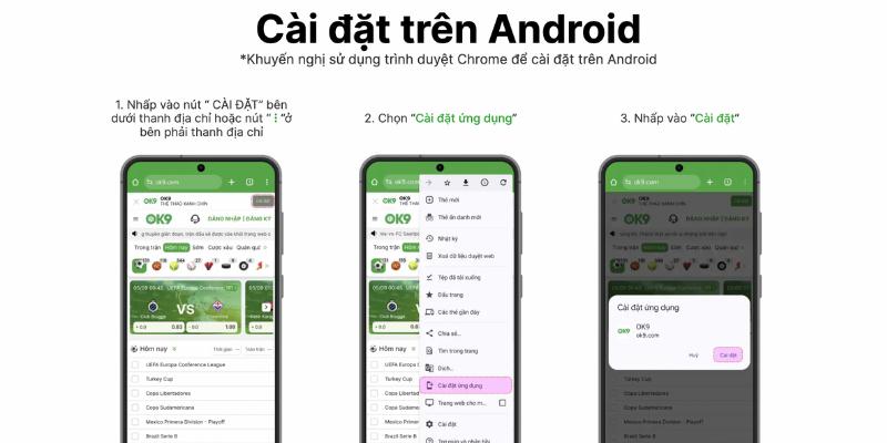 Tải App OK9 cho Android vô cùng đơn giản